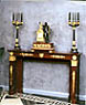 Empire marble and gilt bronze fireplace surround